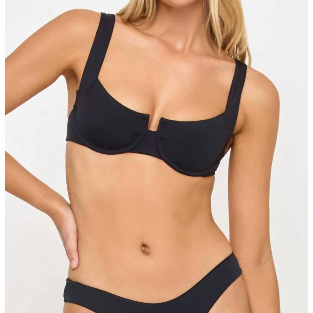 NEW L*SPACE mako bikini top in black